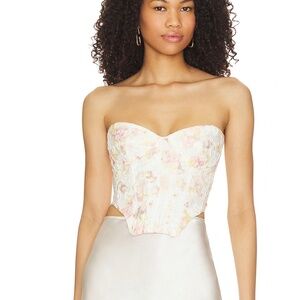Lila Bustier in Sunny Floral Bardot
